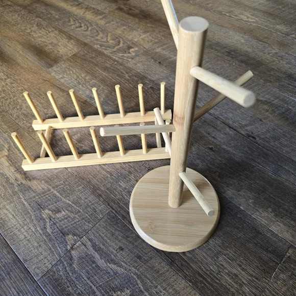 Wooden Mug Tree and Rack Set - Picture 2 of 4